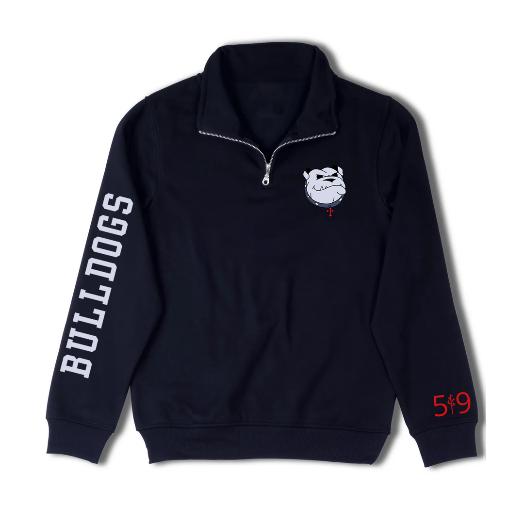 BULLDOGS SLEEVE LOGO 1/4 ZIP (UNISEX)