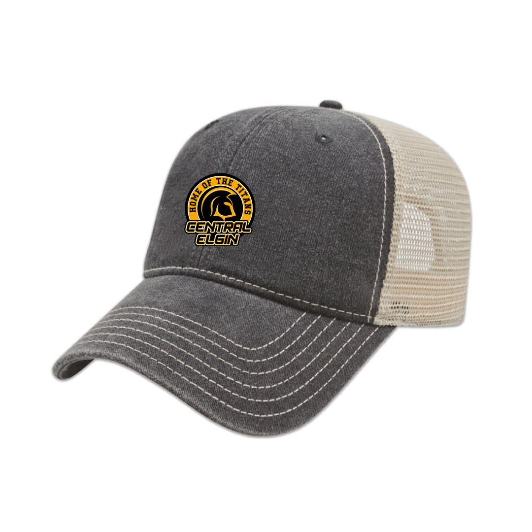 CENTRAL ELGIN EMBROIDERED VINTAGE TRUCKER CAP