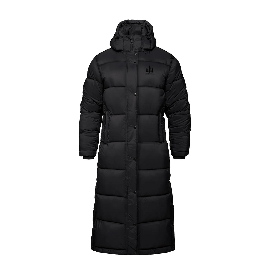 CANOPY BLACKOUT EMBROIDERED LONG CORE PUFF COAT (WOMENS)