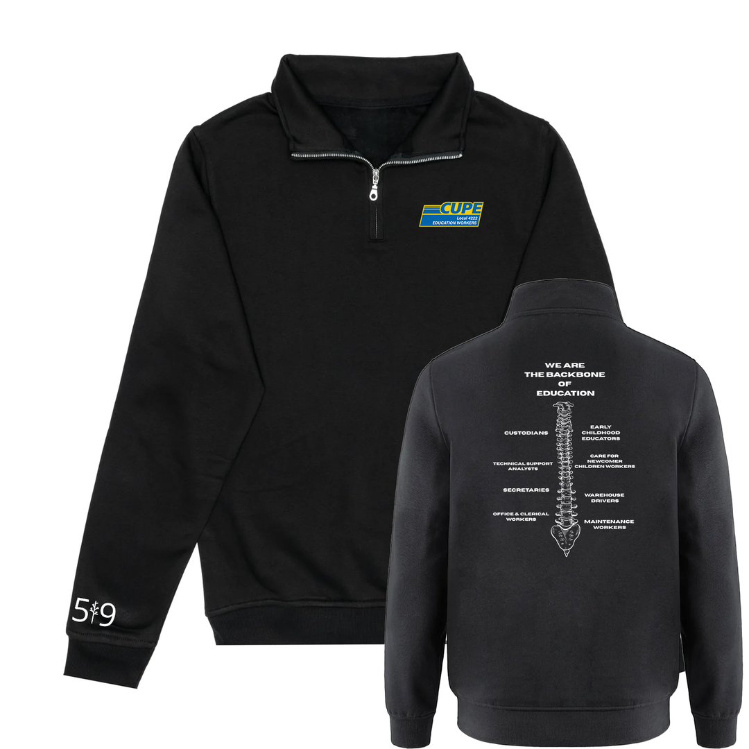 CUPE BACKBONE 1/4 ZIP (UNISEX)