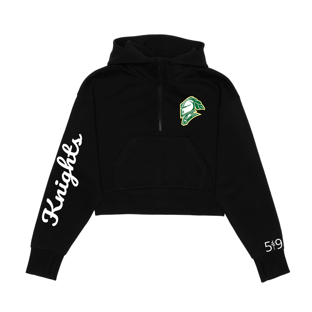 KNIGHTS SLEEVE CROPPED SCUBA 1/2 ZIP (WOMENS)