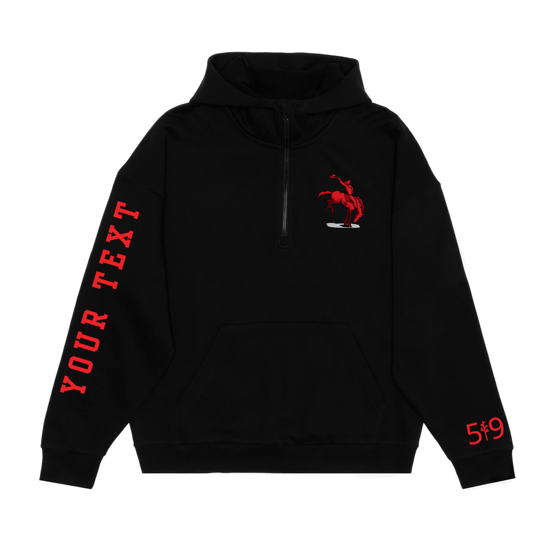 COWBOYS TEAM SLEEVE SCUBA 1/2 ZIP HOODIE (UNISEX)