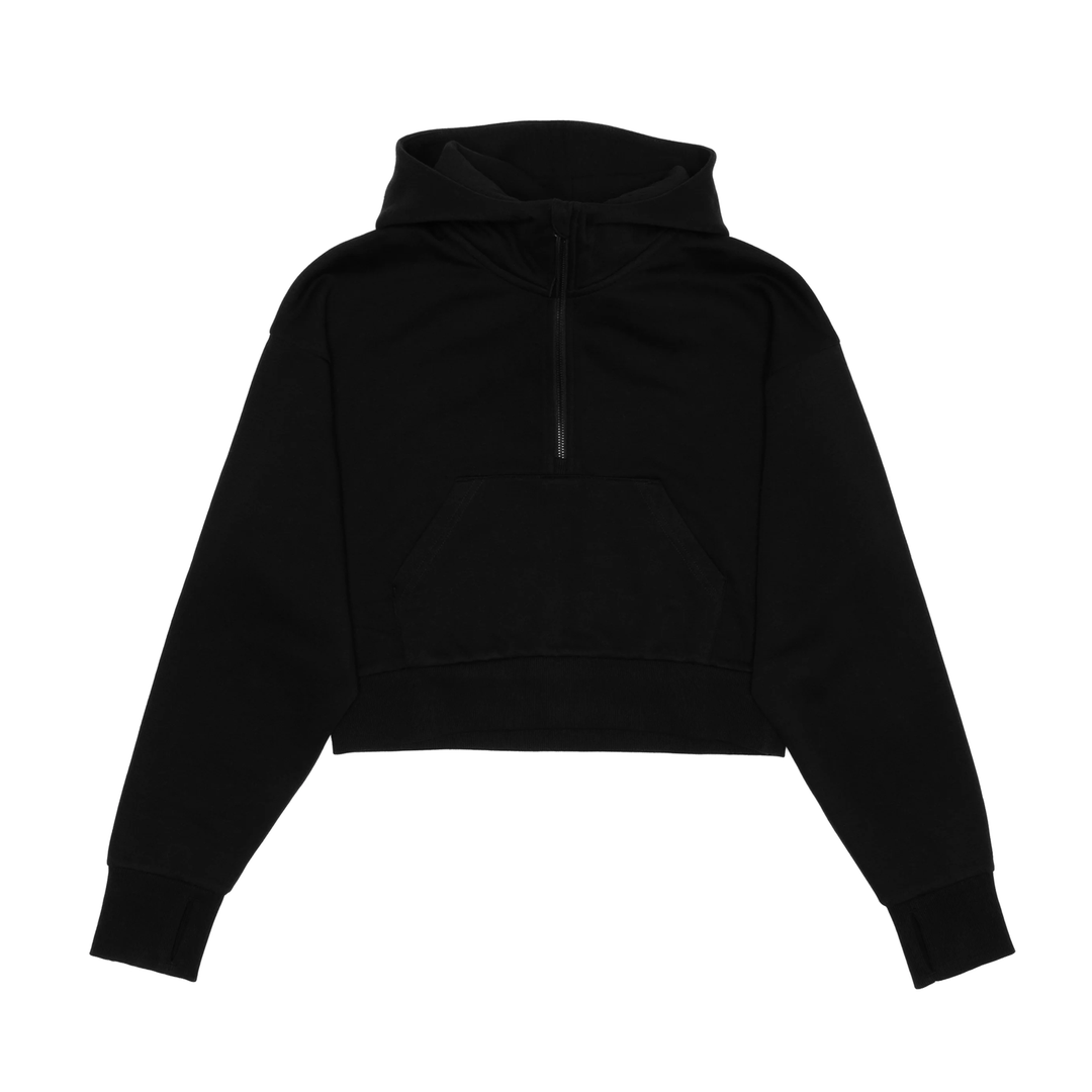 CROPPED SCUBA 1/2 ZIP HOODIE (WOMENS)