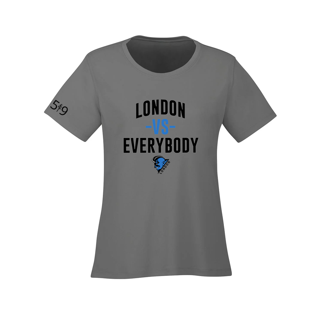 LONDON BLUEDEVILS VS EVERYBODY ATHLETIC TEE (WOMENS)