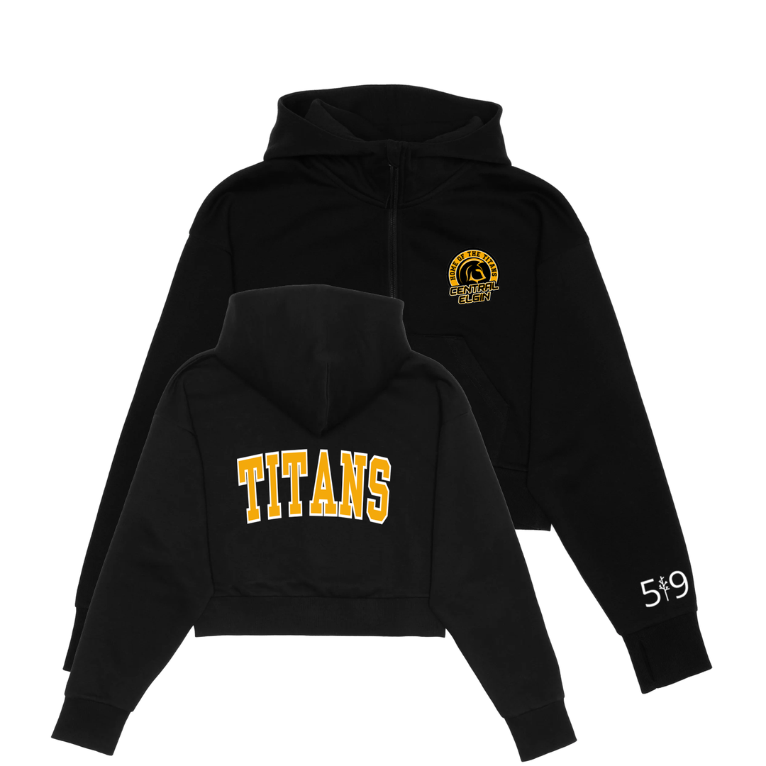 TITANS VARSITY CROPPED SCUBA 1/2 ZIP (WOMENS)