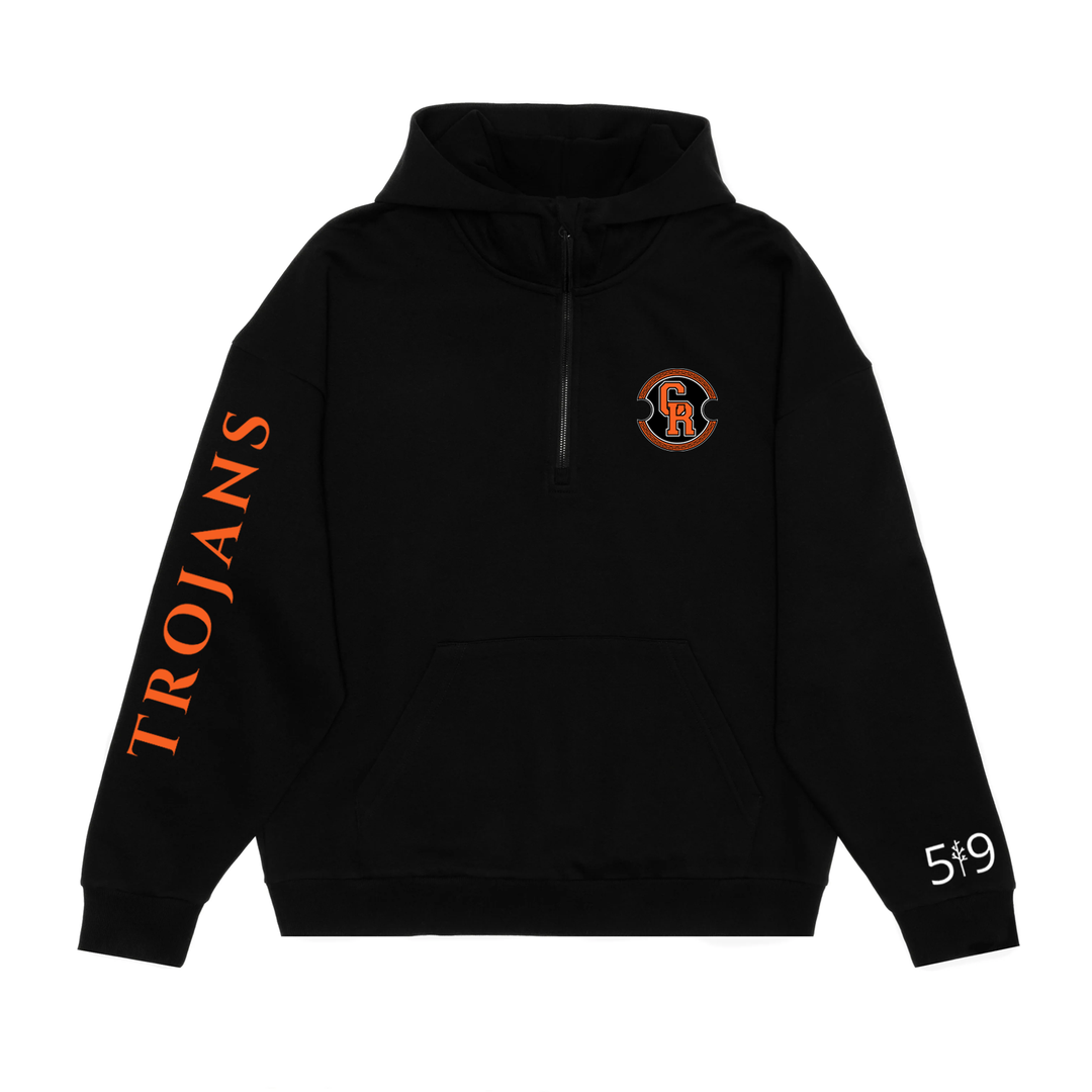 TROJANS SLEEVE SCUBA 1/2 ZIP HOODIE (UNISEX)