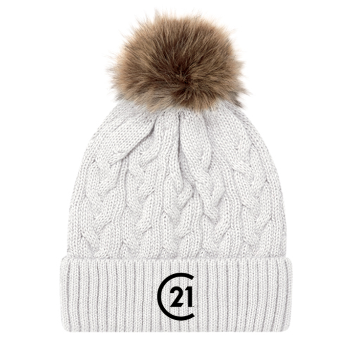 CENTURY 21 EMBROIDERED FAUX FUR TOQUE