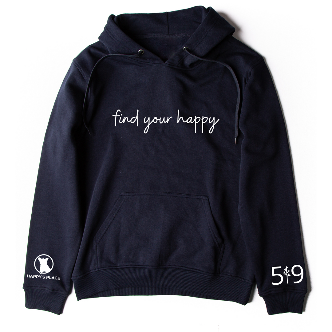 HAPPY'S PLACE FIND YOUR HAPPY DOG HOODIE (UNISEX)