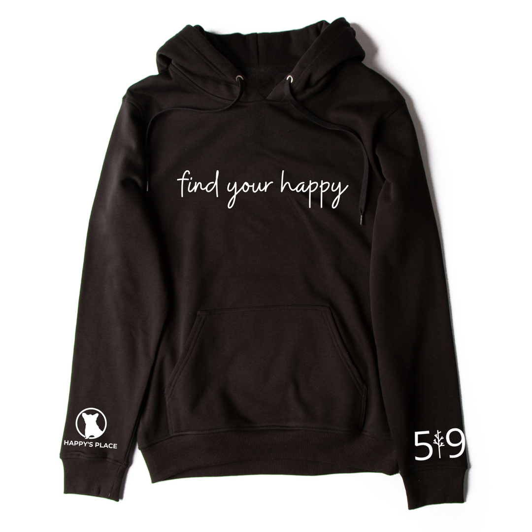HAPPY'S PLACE FIND YOUR HAPPY DOG HOODIE (UNISEX)