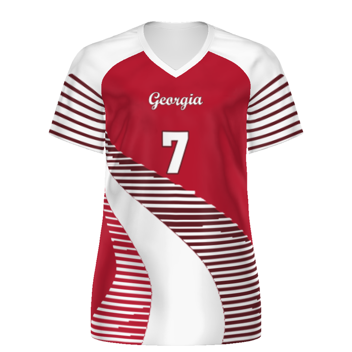 CUSTOMIZABLE LADIES VOLLEYBALL SHORT SLEEVE JERSEY #341110