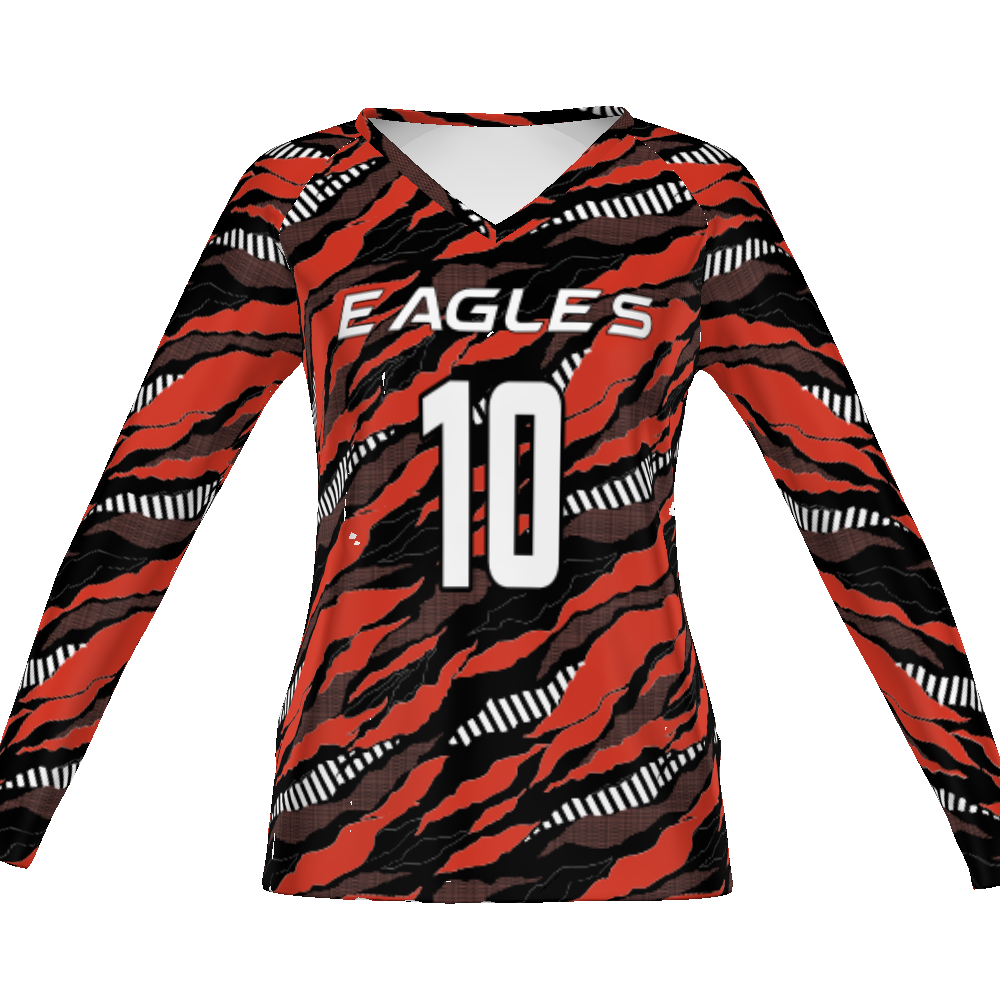 CUSTOMIZABLE LADIES VOLLEYBALL LONG SLEEVE JERSEY #341122