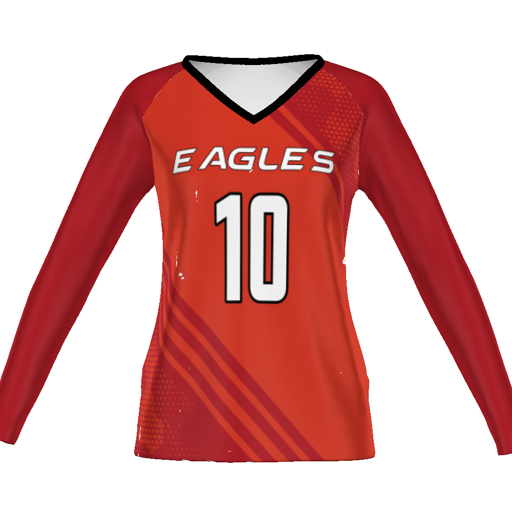 CUSTOMIZABLE LADIES VOLLEYBALL LONG SLEEVE JERSEY #341122