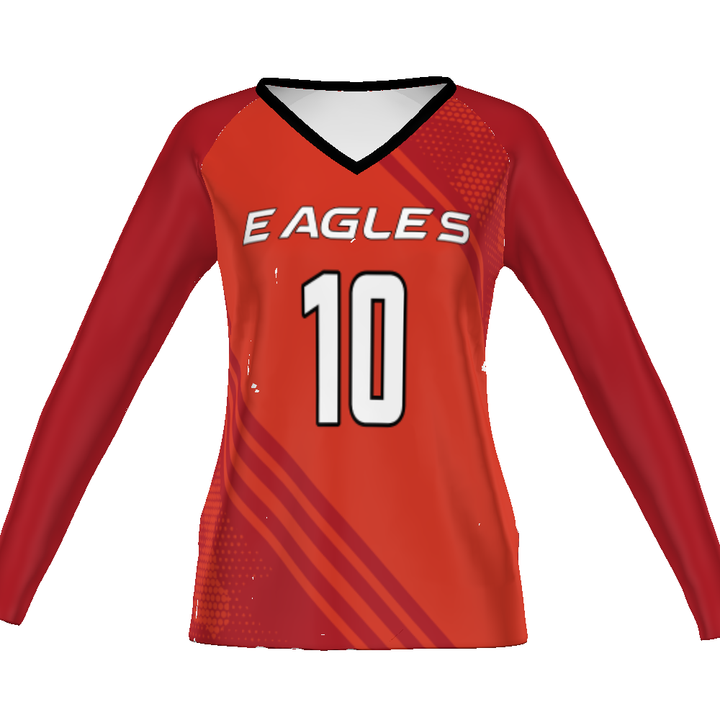 CUSTOMIZABLE LADIES VOLLEYBALL LONG SLEEVE JERSEY #341122