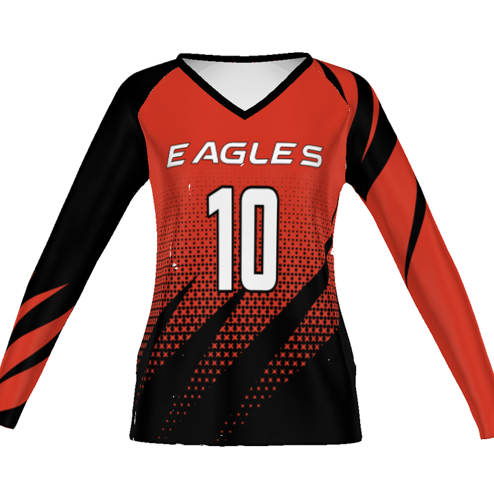 CUSTOMIZABLE LADIES VOLLEYBALL LONG SLEEVE JERSEY #341122