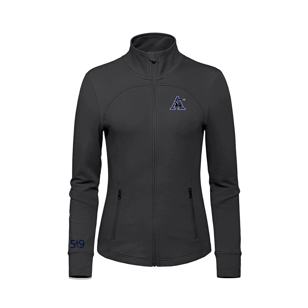 ASSUMPTION EMBROIDERED FRENCH TERRY ZIP-UP (WOMENS)