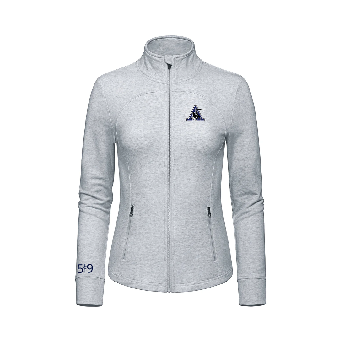 ASSUMPTION EMBROIDERED FRENCH TERRY ZIP-UP (WOMENS)