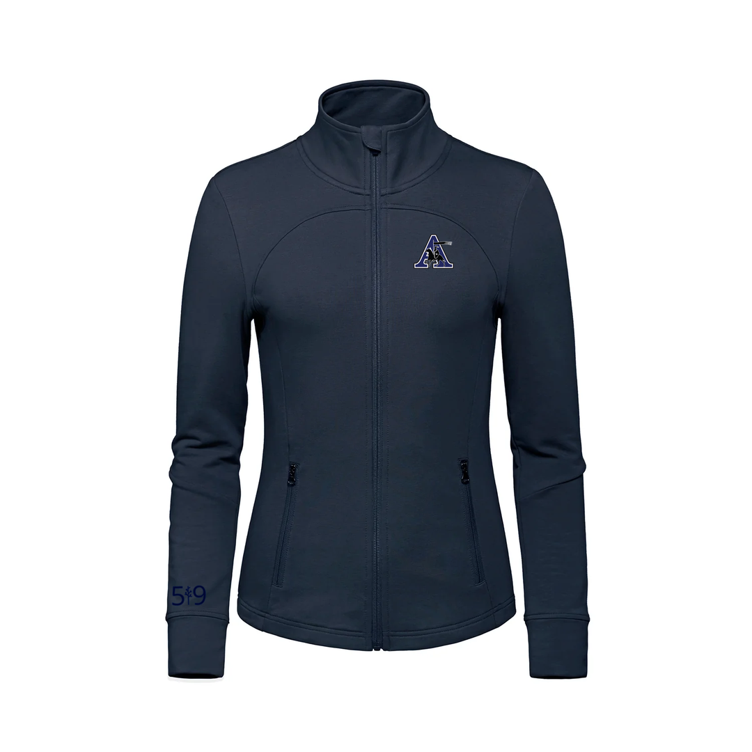 ASSUMPTION EMBROIDERED FRENCH TERRY ZIP-UP (WOMENS)