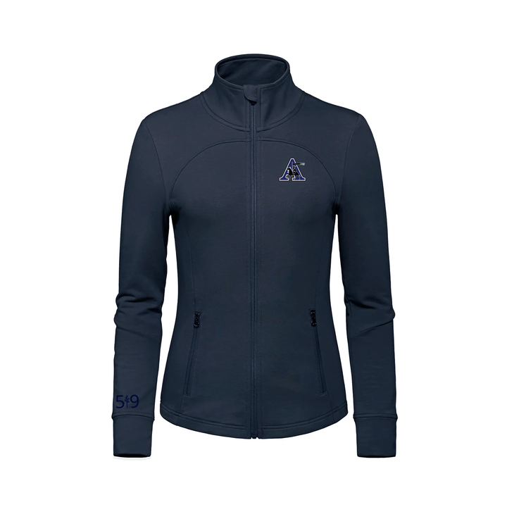 ASSUMPTION EMBROIDERED FRENCH TERRY ZIP-UP (WOMENS)