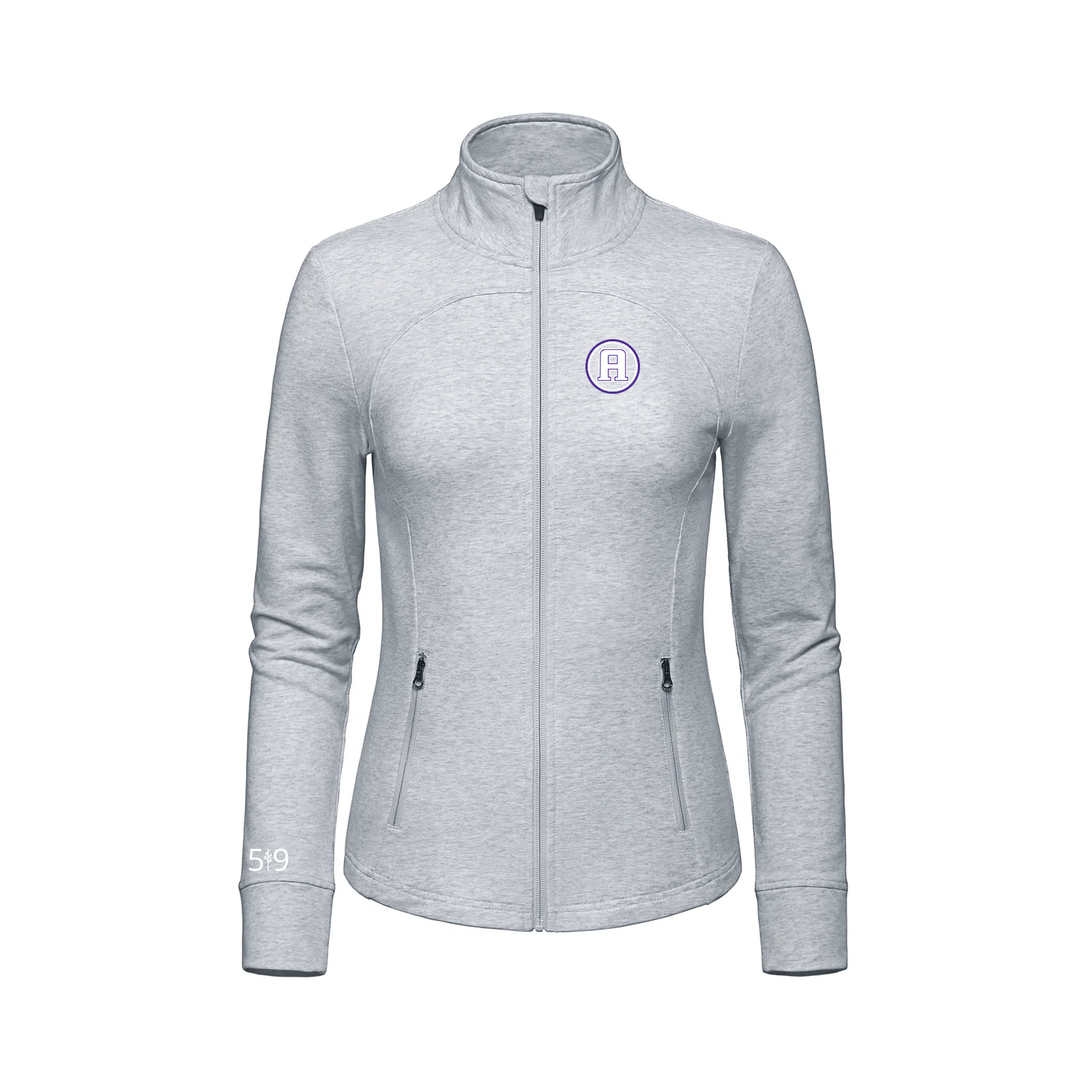ASHLEY OAKS EMBROIDERED FRENCH TERRY ZIP-UP (WOMENS)