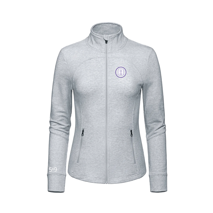 ASHLEY OAKS EMBROIDERED FRENCH TERRY ZIP-UP (WOMENS)