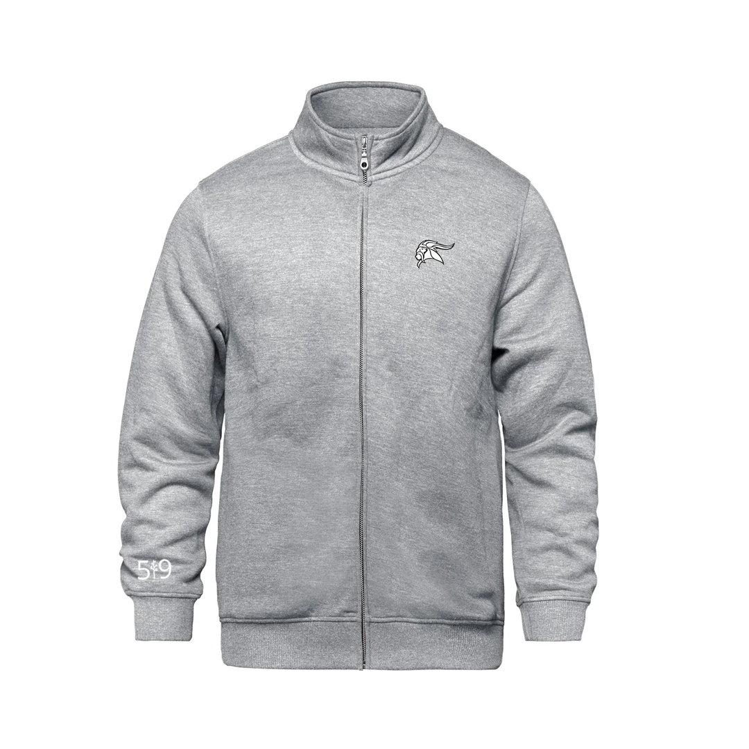 ARTHUR VOADEN EMBROIDERED ZIP-UP SWEATER (UNISEX)