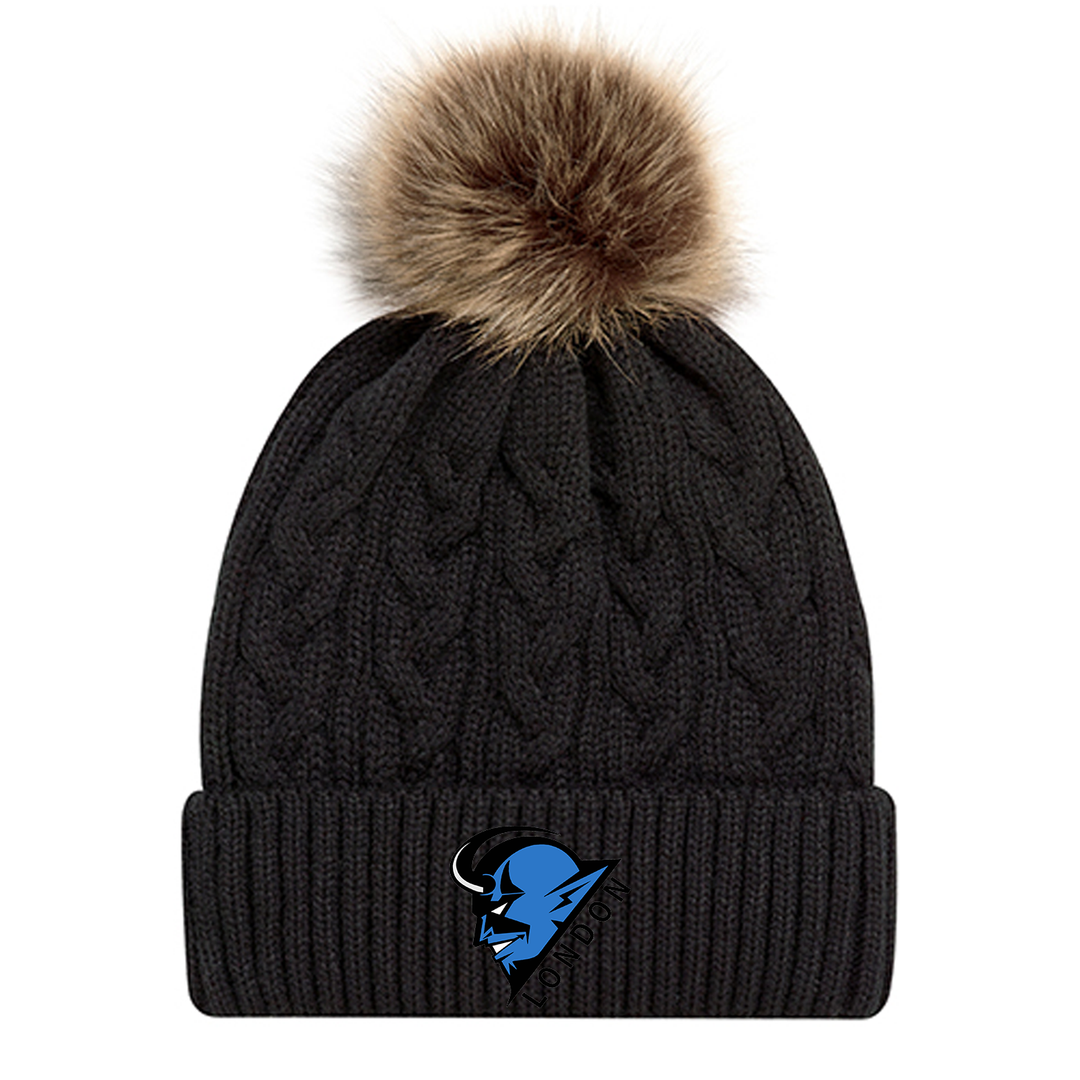 BLUE DEVILS EMBROIDERED FAUX FUR TOQUE