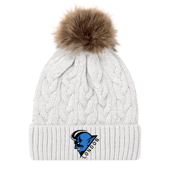 BLUE DEVILS EMBROIDERED FAUX FUR TOQUE