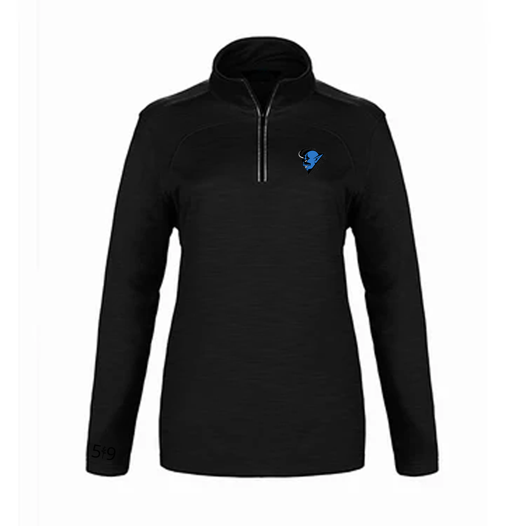 BLUE DEVILS EMBROIDERED PREMIUM ATHLETIC 1/4 ZIP (WOMENS)