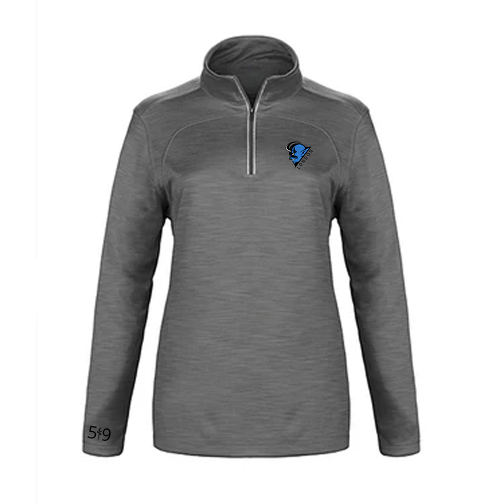 BLUE DEVILS EMBROIDERED PREMIUM ATHLETIC 1/4 ZIP (WOMENS)
