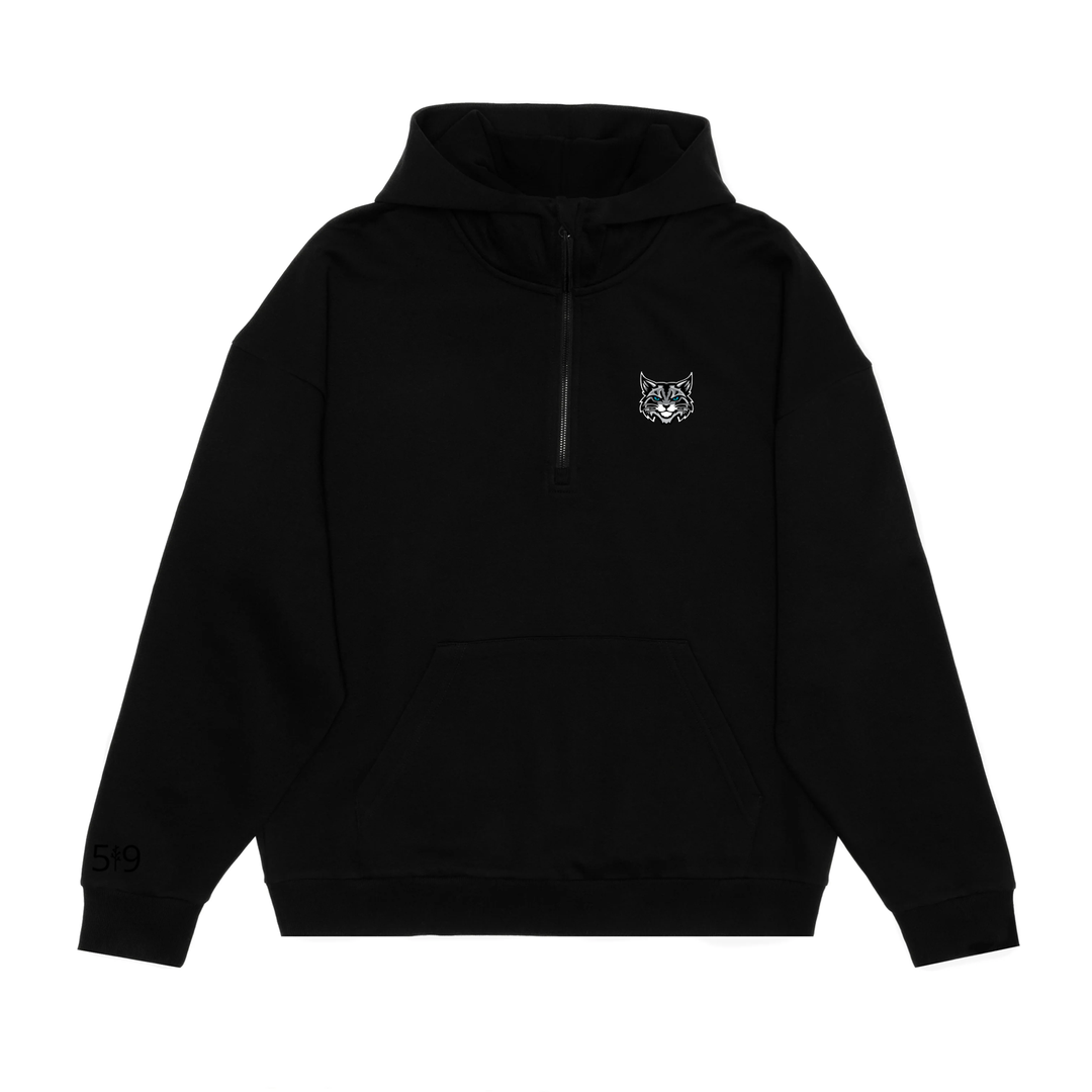 BONAVENTURE EMBROIDERED SCUBA 1/2 ZIP HOODIE (UNISEX)
