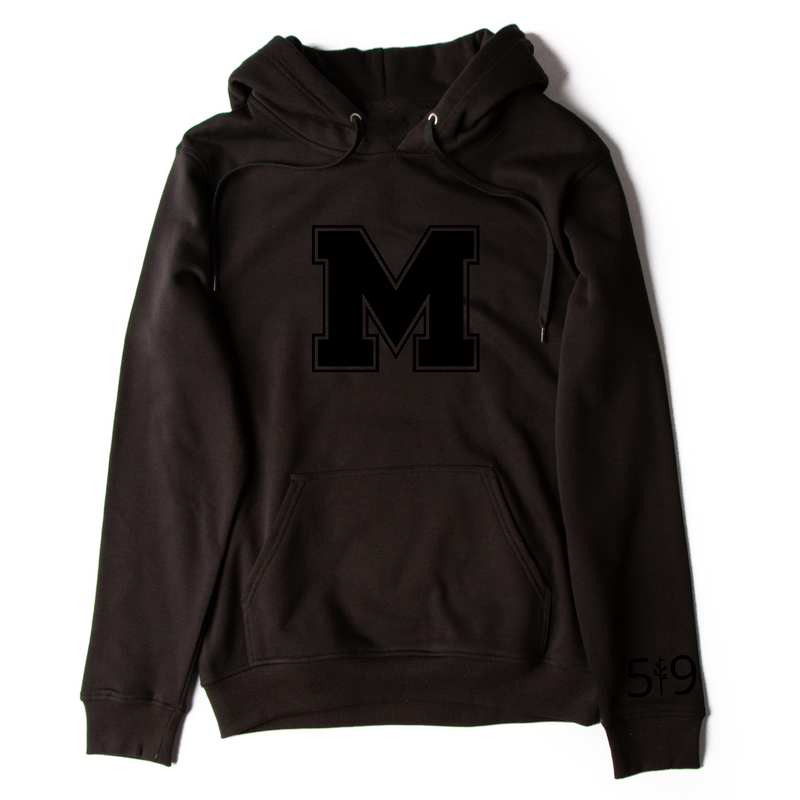 MEDWAY COWBOYS BLACK OUT "M" HOODIE (UNISEX)
