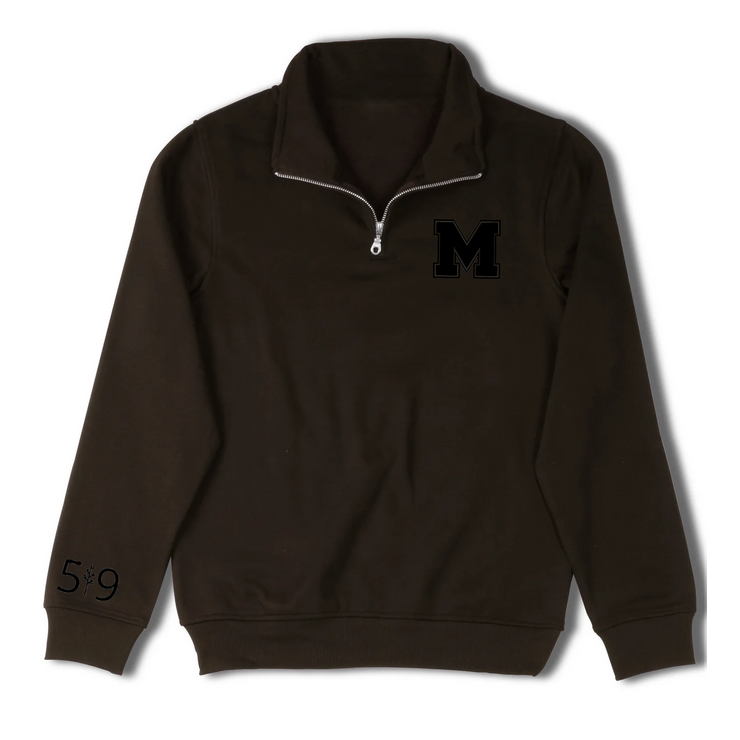 MEDWAY COWBOYS BLACK OUT 1/4 ZIP (UNISEX)