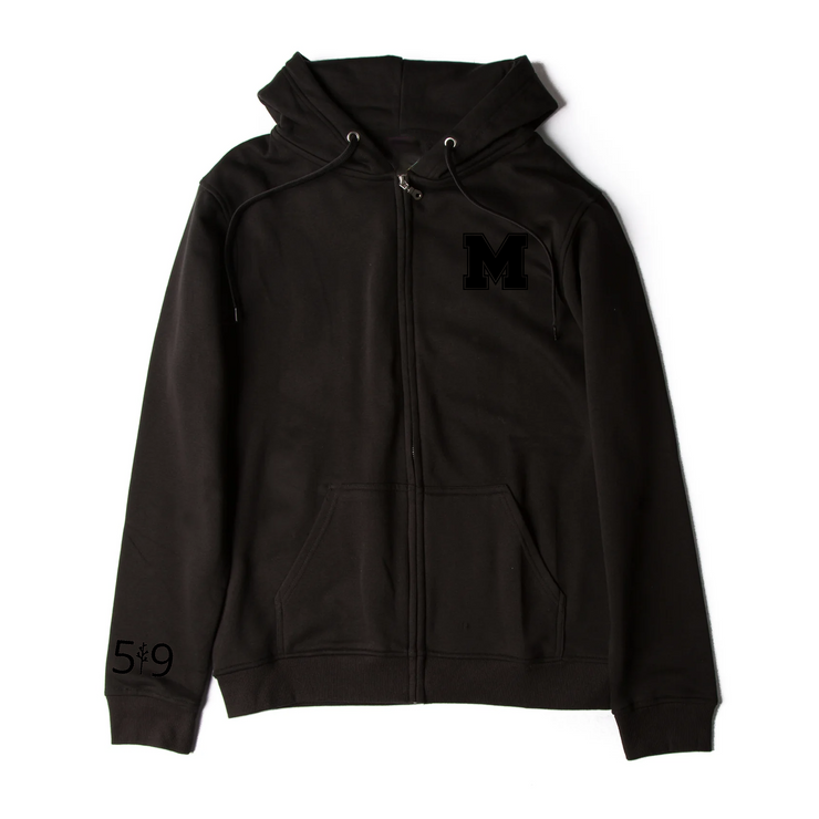 MEDWAY COWBOYS BLACK OUT ZIP-UP HOODIE (UNISEX)