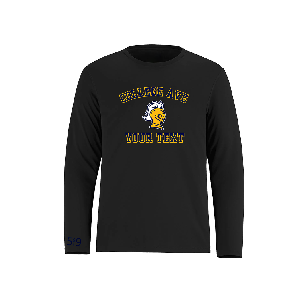 COLLEGE AVE CUSTOMIZABLE ATHLETIC LONG SLEEVE (UNISEX)