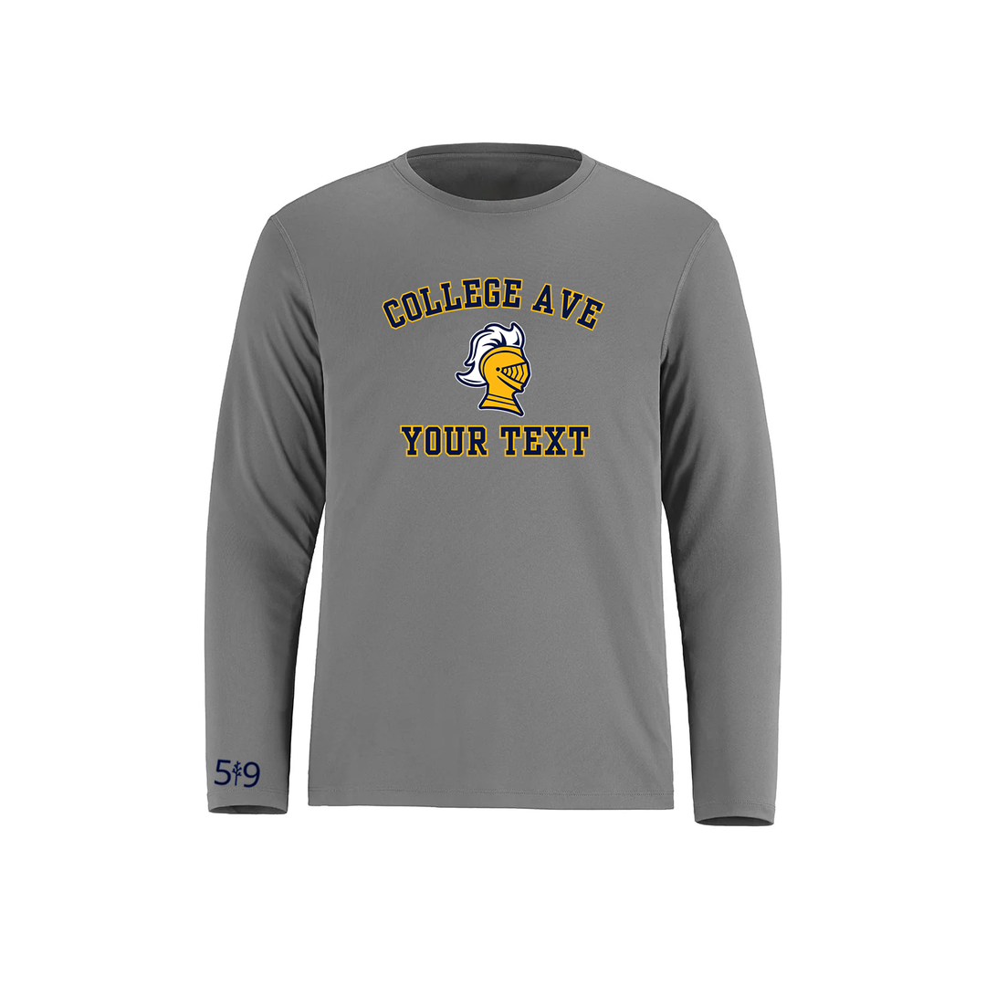 COLLEGE AVE CUSTOMIZABLE ATHLETIC LONG SLEEVE (UNISEX)