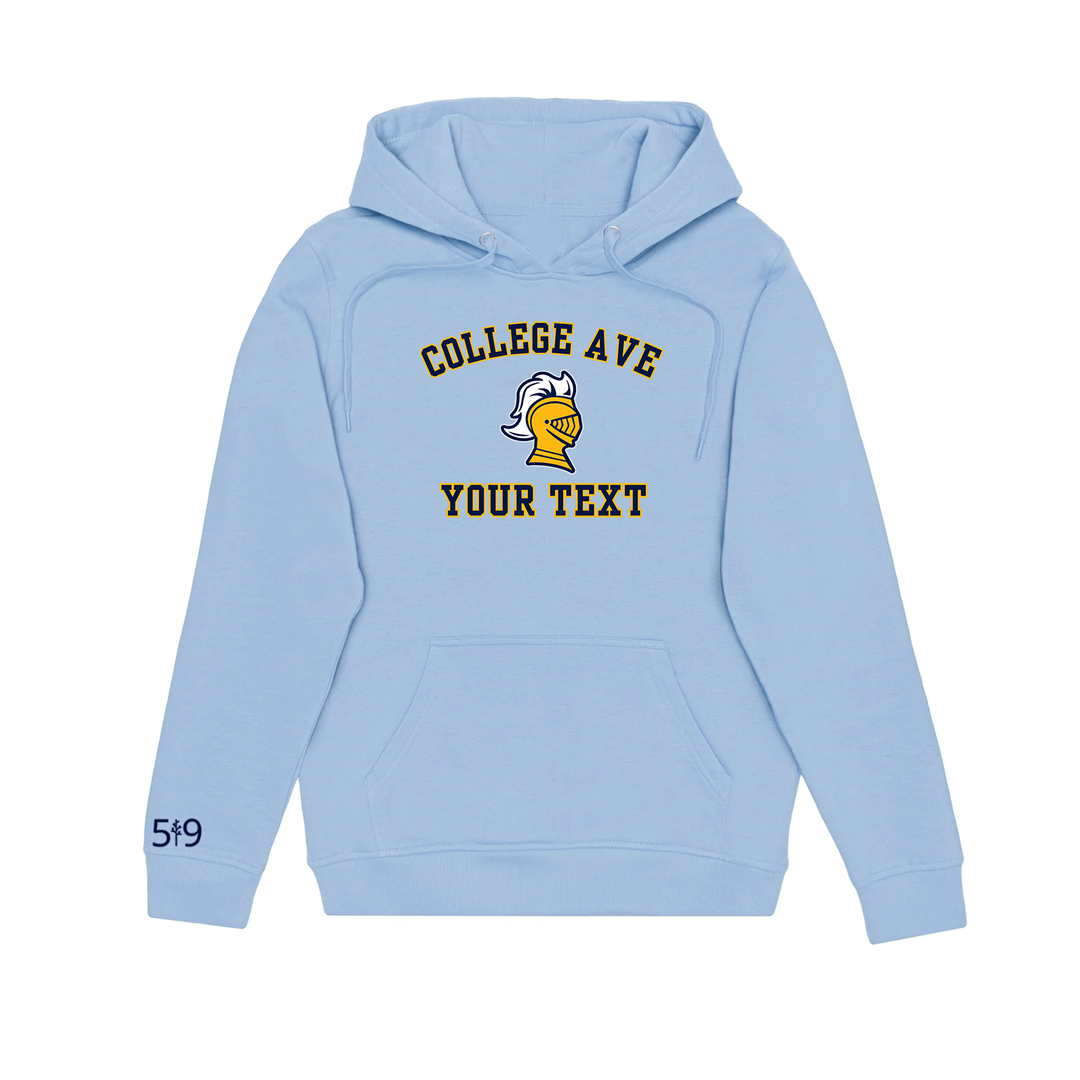 COLLEGE AVE CUSTOMIZABLE HOODIE (UNISEX)