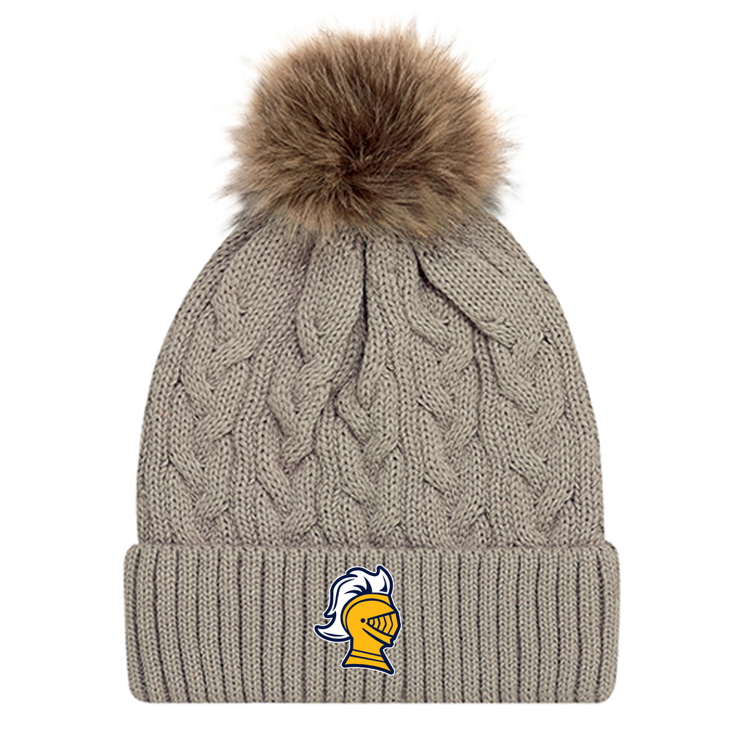 COLLEGE AVE EMBROIDERED FAUX FUR TOQUE