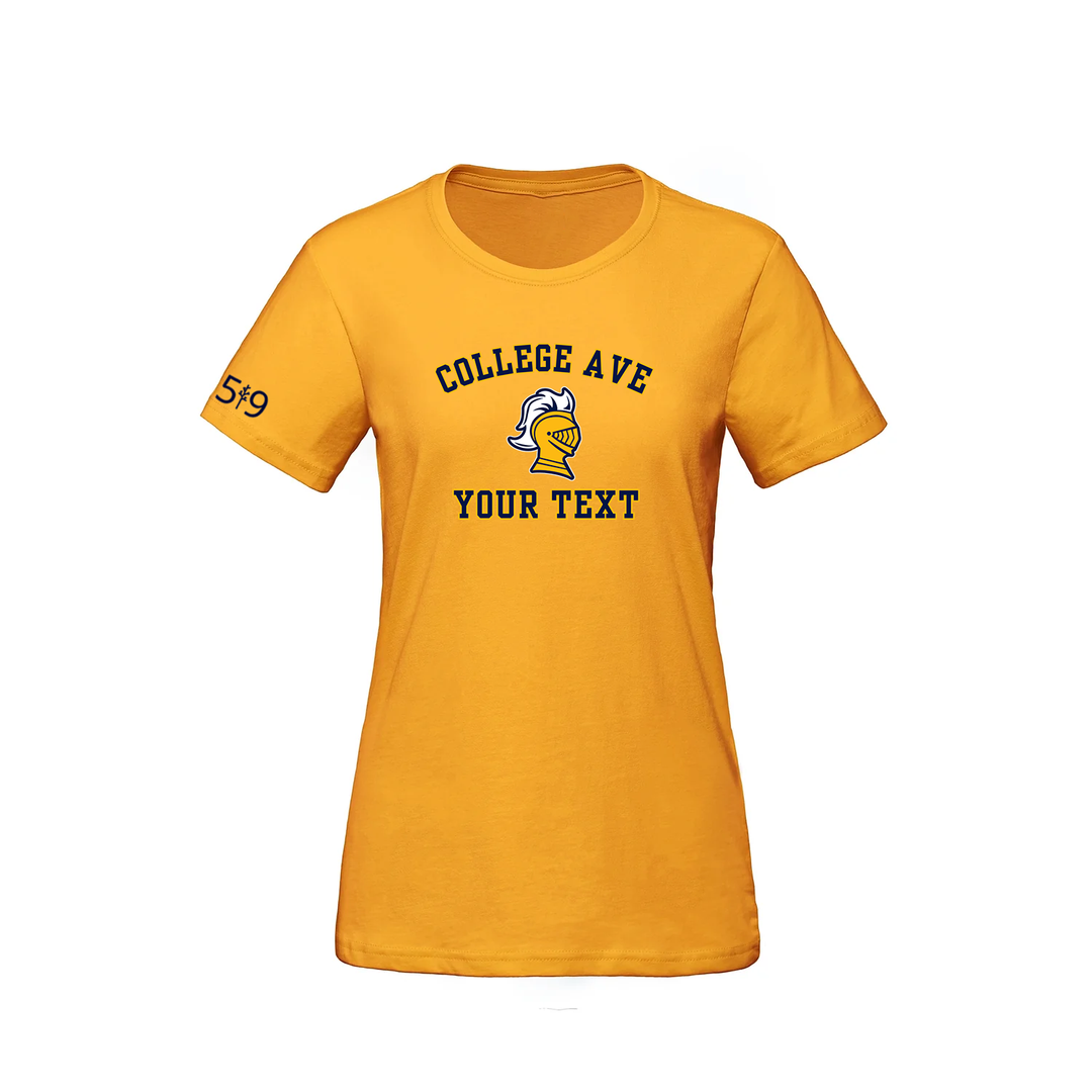 COLLEGE AVE CUSTOMIZABLE TEE (WOMENS)