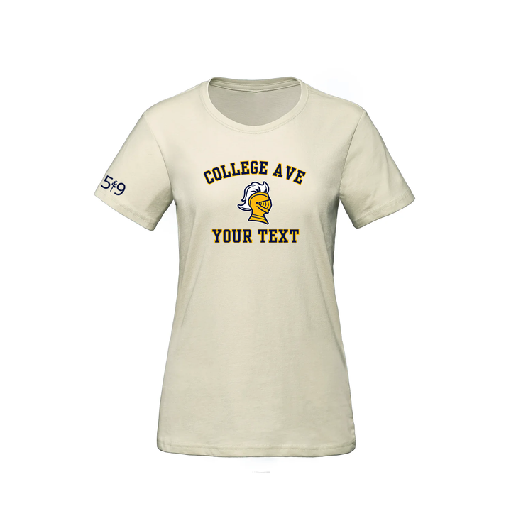 COLLEGE AVE CUSTOMIZABLE TEE (WOMENS)
