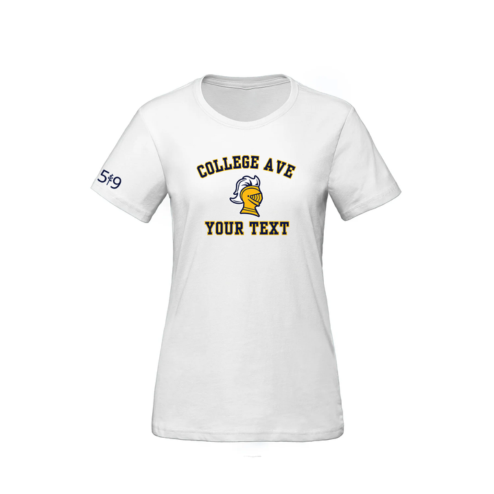 COLLEGE AVE CUSTOMIZABLE TEE (WOMENS)