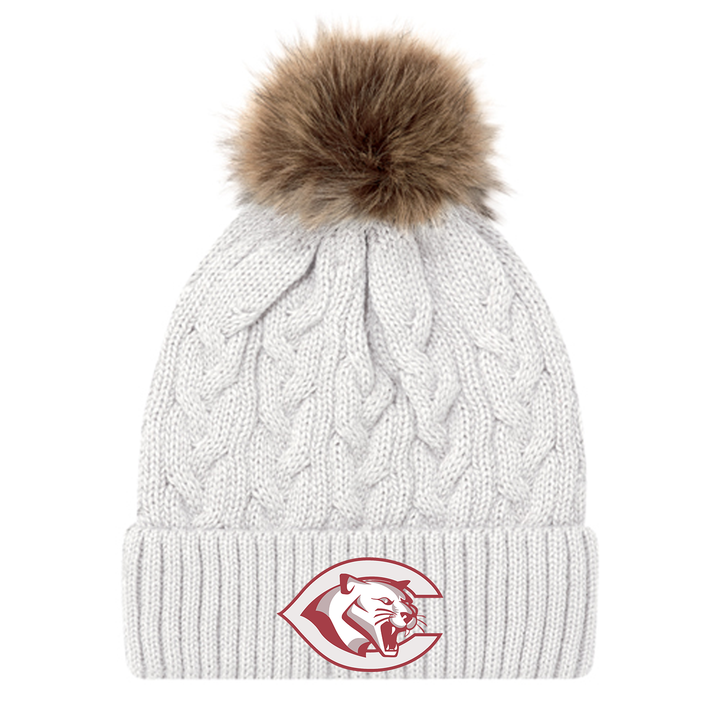 CENTRAL P.S. EMBROIDERED FAUX FUR TOQUE