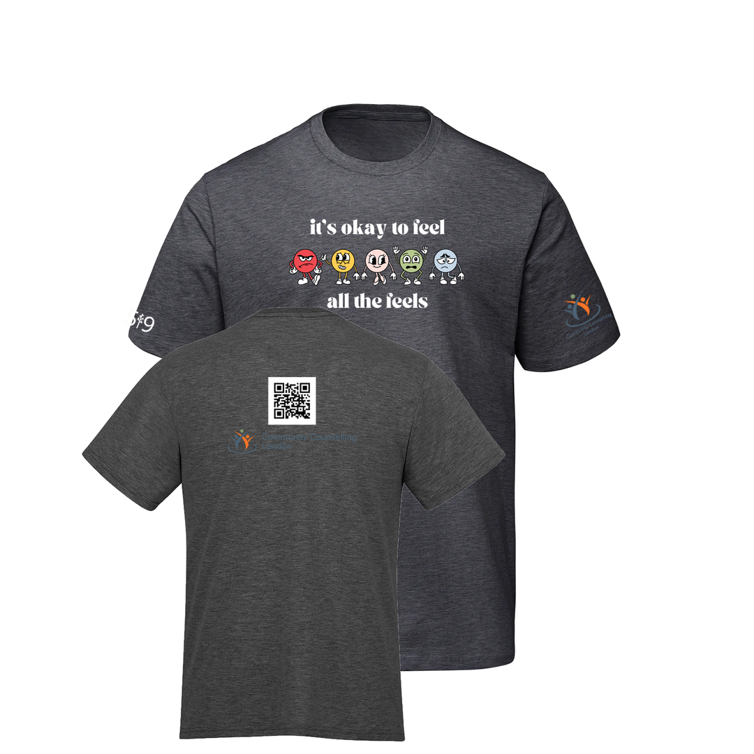 COMMUNITY COUNSELLING ALL THE FEELS TEE (MENS)