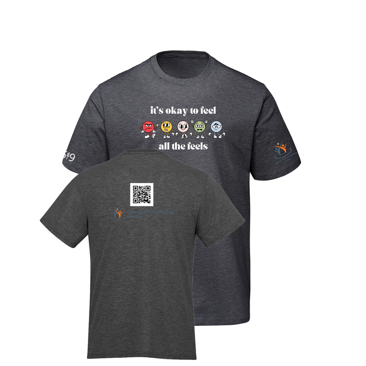 COMMUNITY COUNSELLING ALL THE FEELS TEE (MENS)