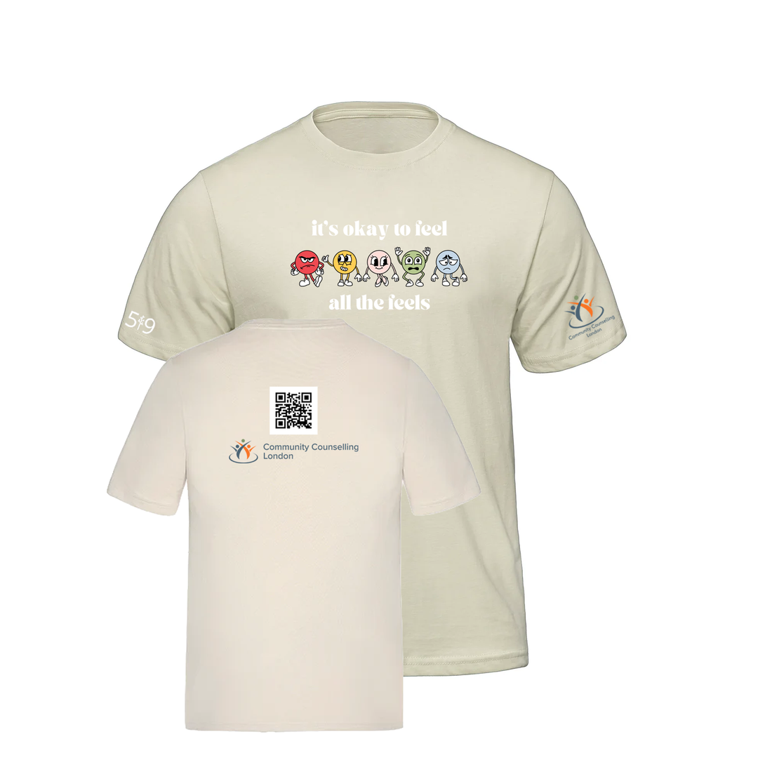 COMMUNITY COUNSELLING ALL THE FEELS TEE (MENS)