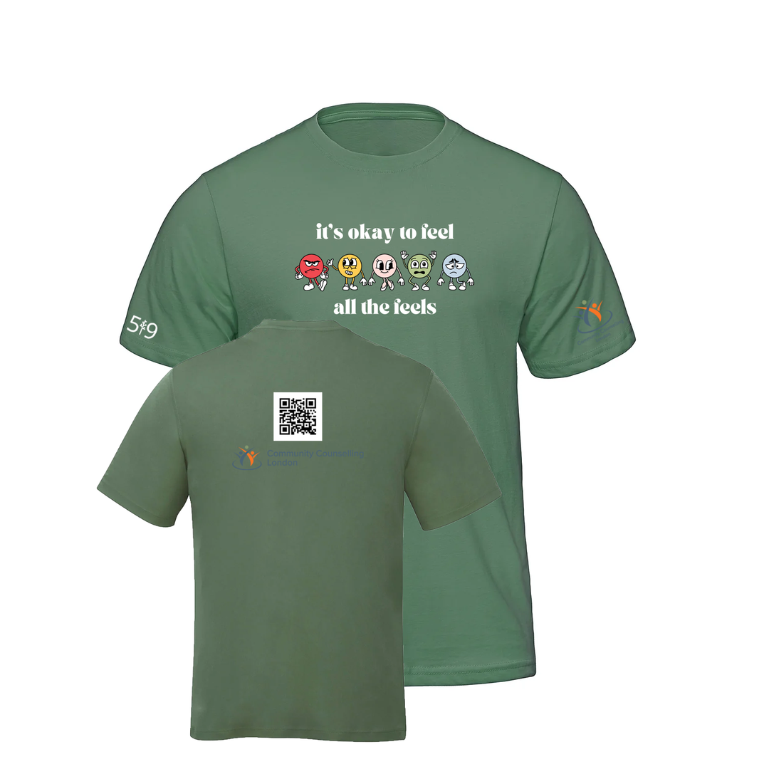 COMMUNITY COUNSELLING ALL THE FEELS TEE (MENS)