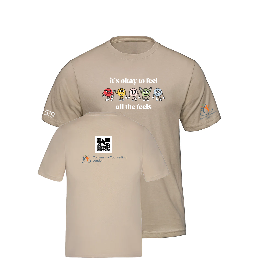 COMMUNITY COUNSELLING ALL THE FEELS TEE (MENS)