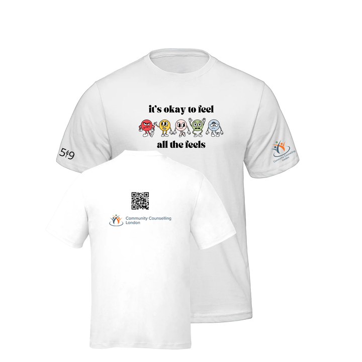 COMMUNITY COUNSELLING ALL THE FEELS TEE (MENS)