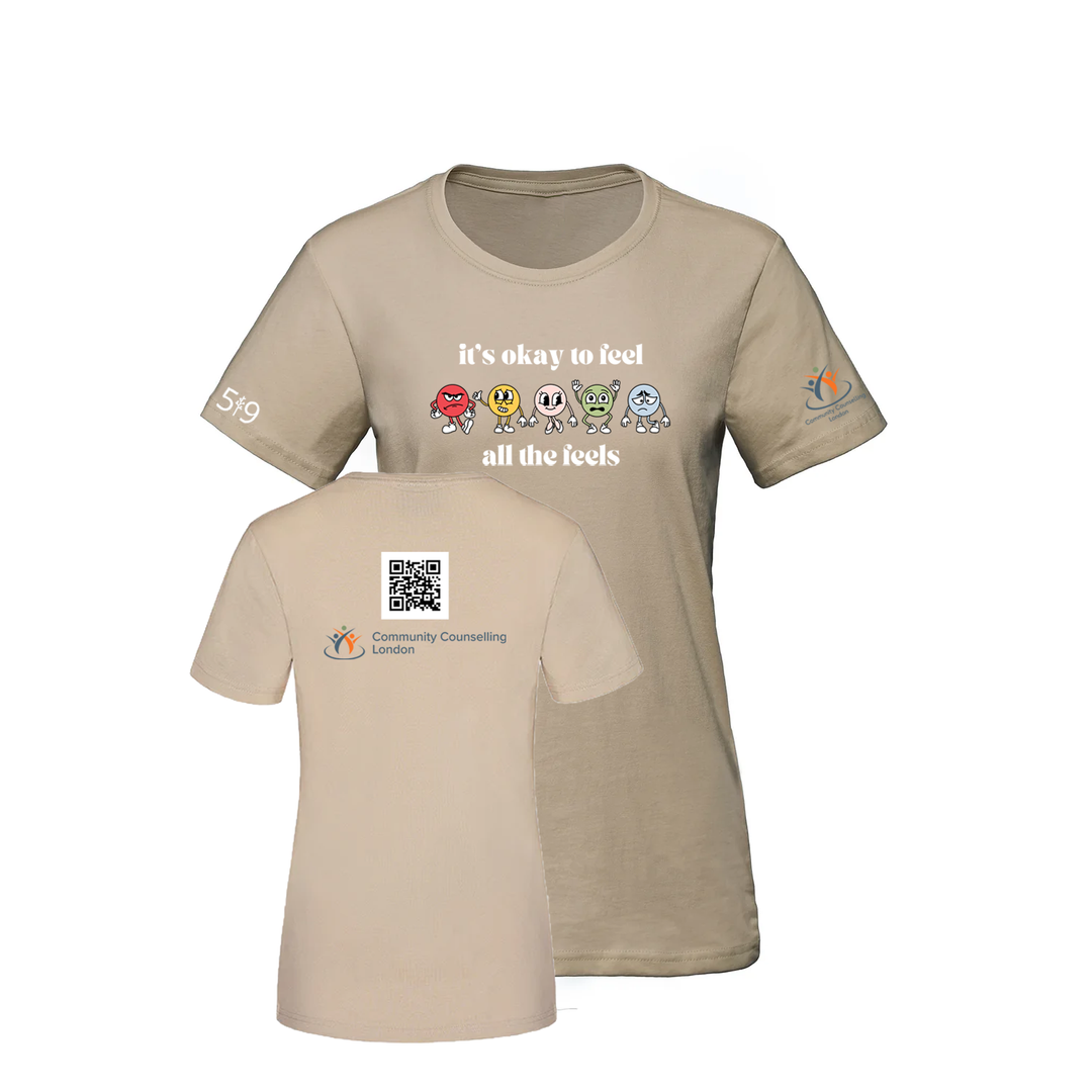 COMMUNITY COUNSELLING ALL THE FEELS TEE (WOMENS)