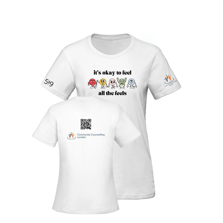 COMMUNITY COUNSELLING ALL THE FEELS TEE (WOMENS)