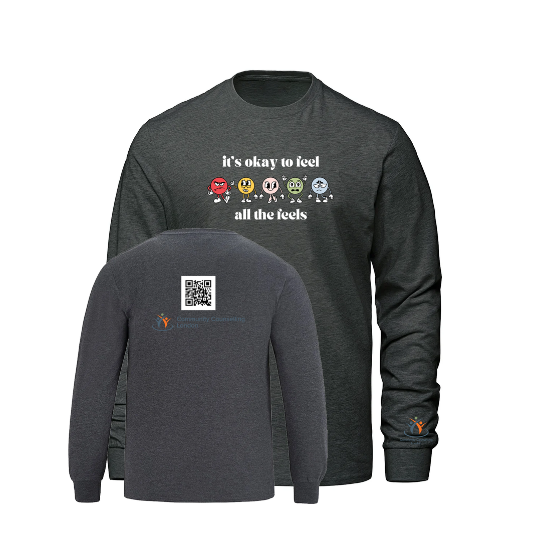 COMMUNITY COUNSELLING ALL THE FEELS LONG SLEEVE (MENS)
